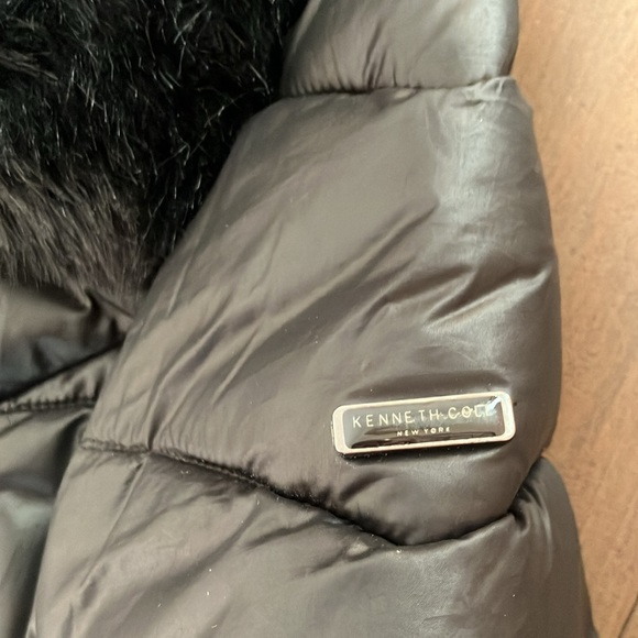 Kenneth Cole New York Womens Quilted Midi Puffer Coat Black Size S - Picture 5 of 8